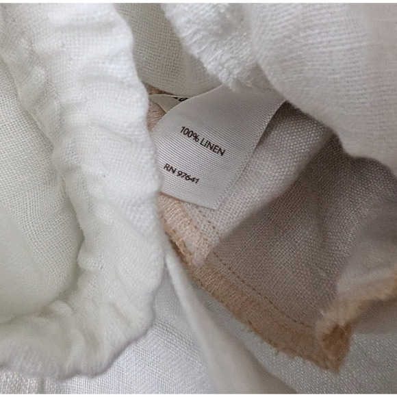 J Jill Linen Pants Womens 2X White Coastal Minimalist Timeless Beach Lagenlook - Picture 6 of 7
